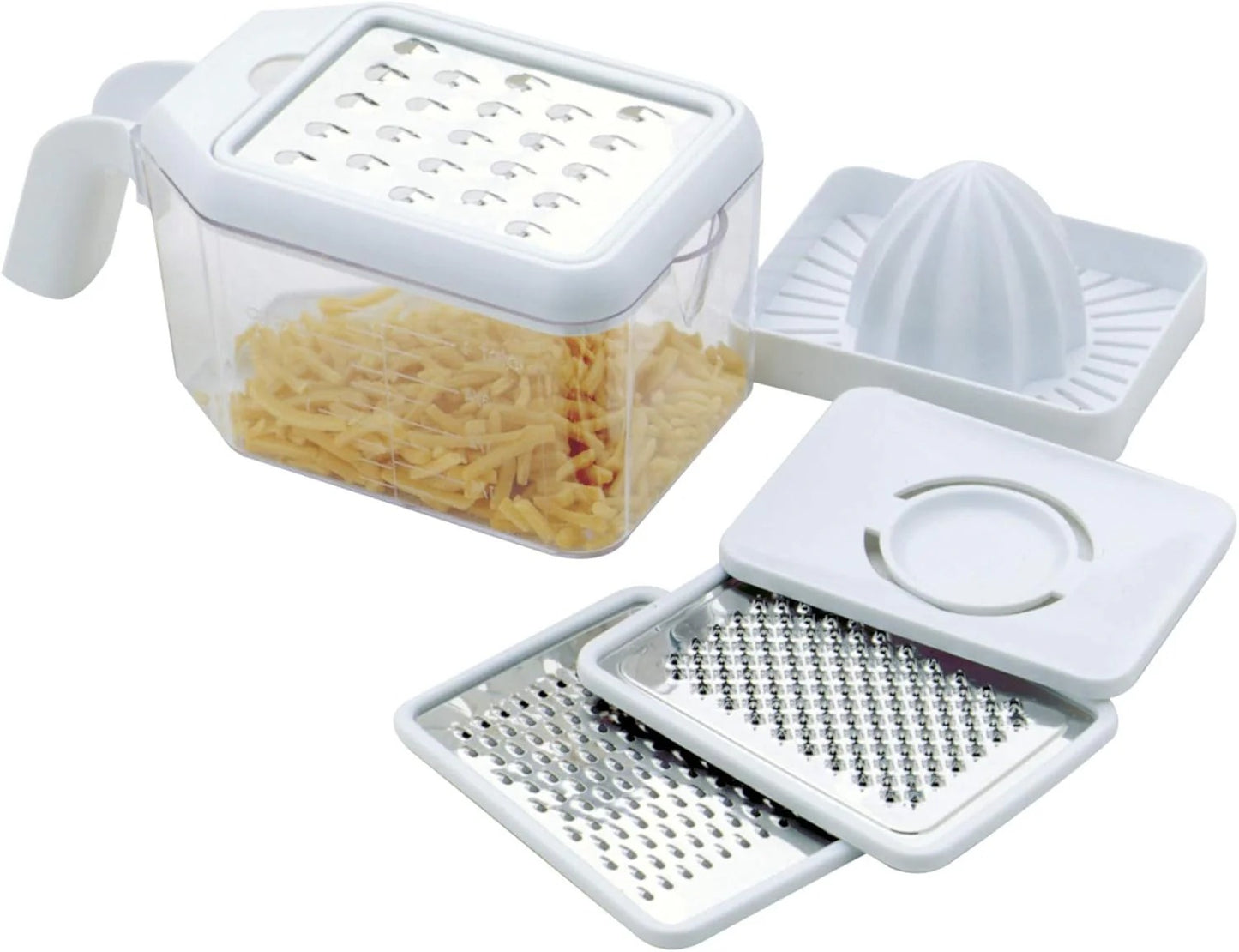 5-in-1 Multi-Grater With Juicer/قطّاعة ومبشرة متعددة الاستخدامات 5 في 1 مع عصّارة 🍋🥕