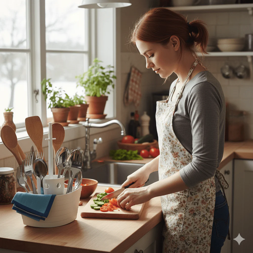 Sailing Storage Cutlery Holder✨ حامل أنيق لترتيب أدوات المطبخ بشكل عملي ومرتب 🏡