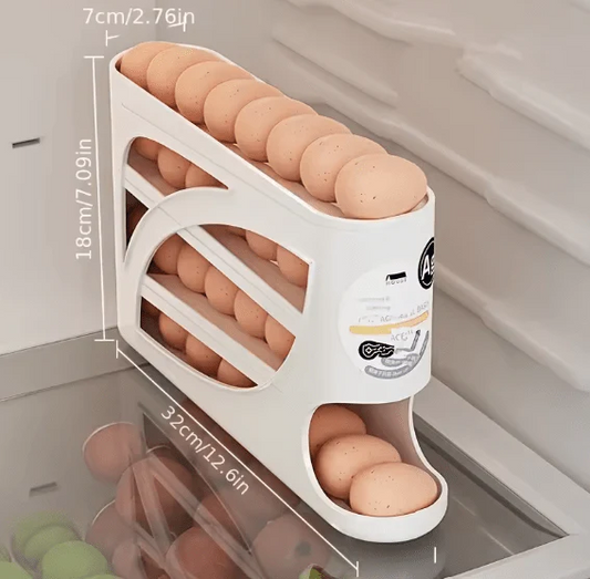 Rolling Egg Dispenser Rack/منظم وحامل البيض المتدحرج 🥚✨