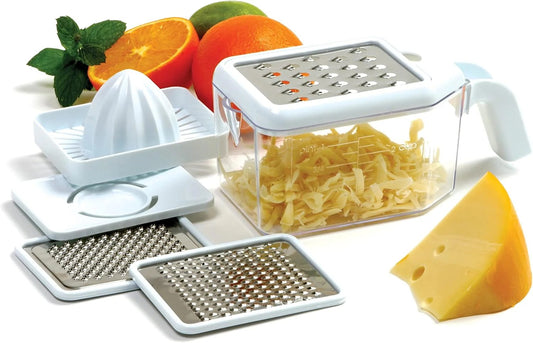 5-in-1 Multi-Grater With Juicer/قطّاعة ومبشرة متعددة الاستخدامات 5 في 1 مع عصّارة 🍋🥕